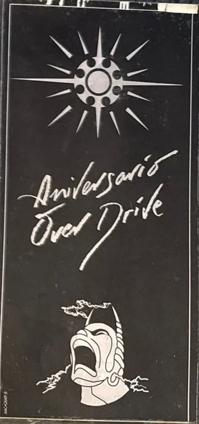 Tarjeta del Aniversario Over Drive.