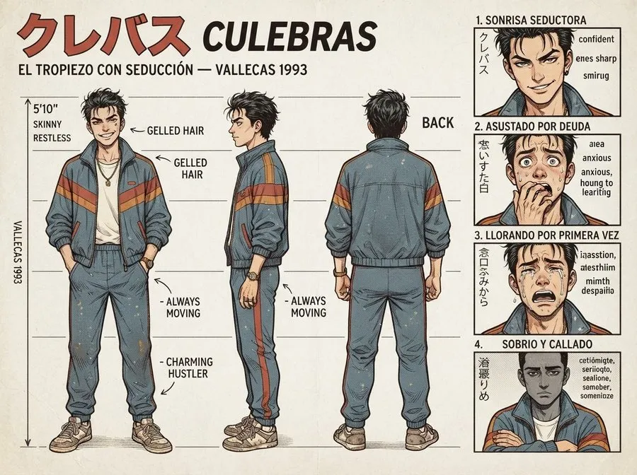 Hoja de diseño del personaje Culebras