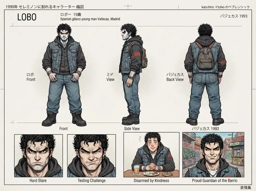 Hoja de diseño del personaje Lobo