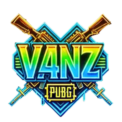Logo de V4NZ — emblema neón con rifles cruzados